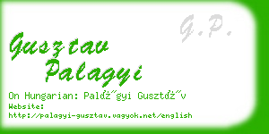 gusztav palagyi business card